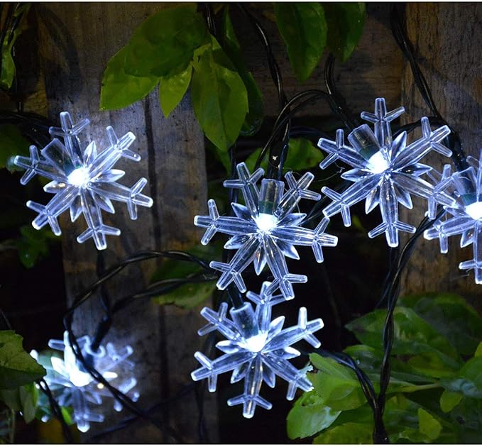 Solarne Božićne lampice - Pahulja 6m