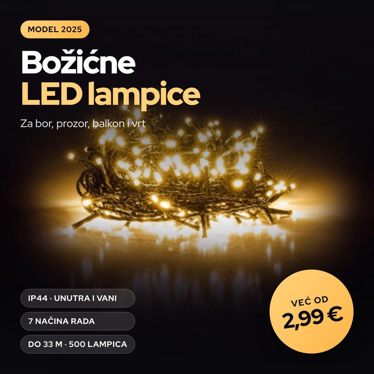 Božićne LED Lampice 2025