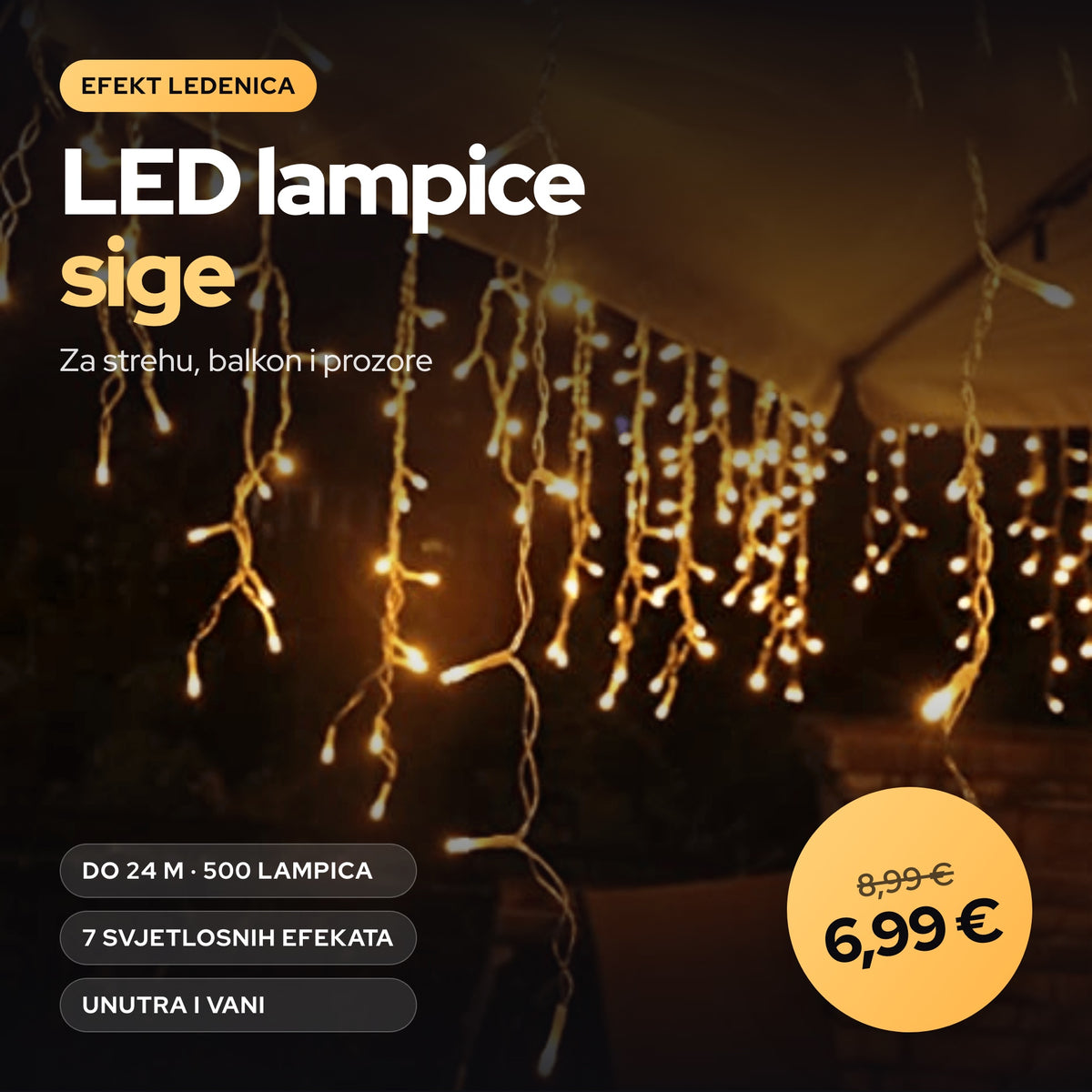 LED Lampice Božićne Sige